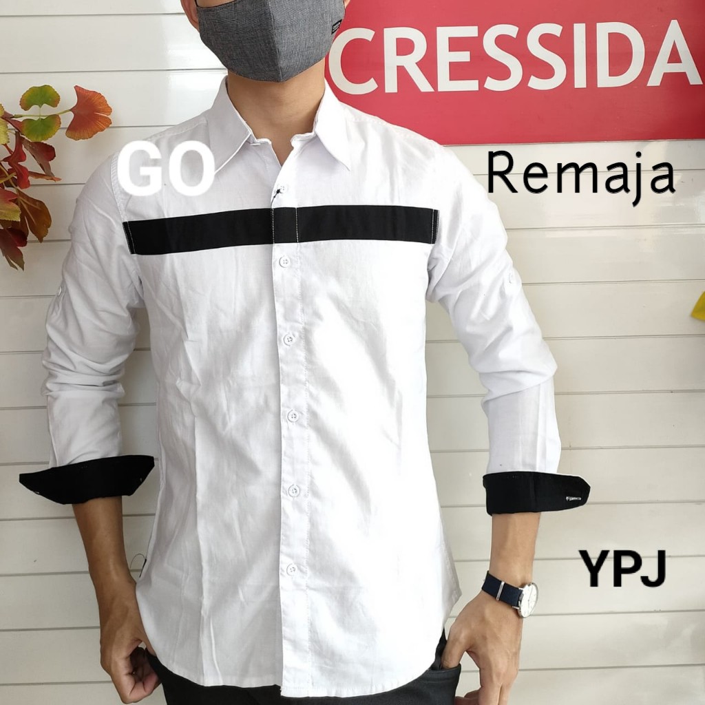 gof CRESSIDA KEMEJA YOUTH Hem ABG Formal Kemeja Lengan Panjang Remaja