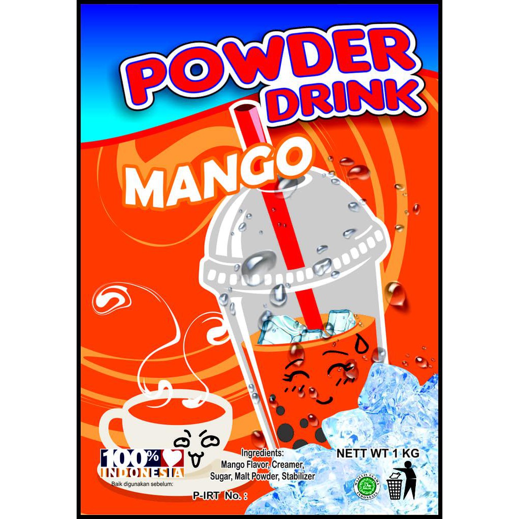 

F440 Bubuk Minuman Bubble Powder Drink Mangga / Mango Original Javaland 1Kg Rr1M