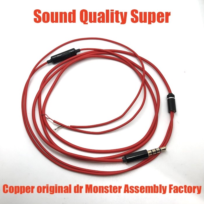 Monster Factory Original Copper Earphone Cable Replacement With Mic