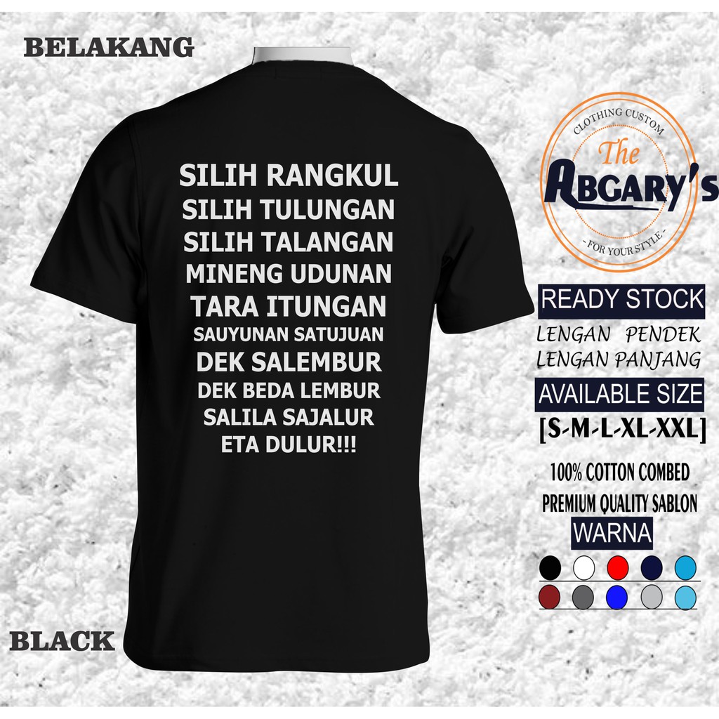 Kaos Bahasa Sunda Kaos Urang Sunda Kaos Kata Yuk Duduluran