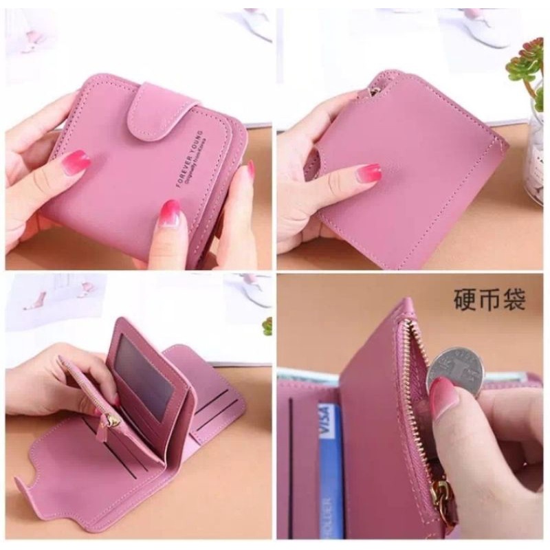 (IMPOR) DOMPET WANITA, DOMPET FOREVER YOUNG - dompet lipat mini wanita-dompet polos - Kode D09-3