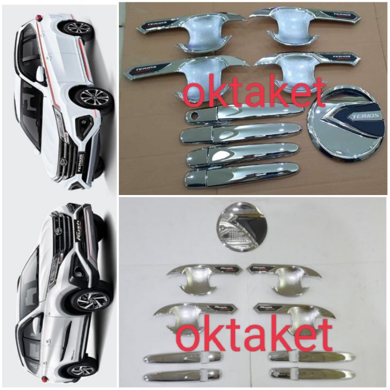 paket outer handle tank cover all new Rush Terios 2018 2020 2022 Gr Sport Activo Chrome