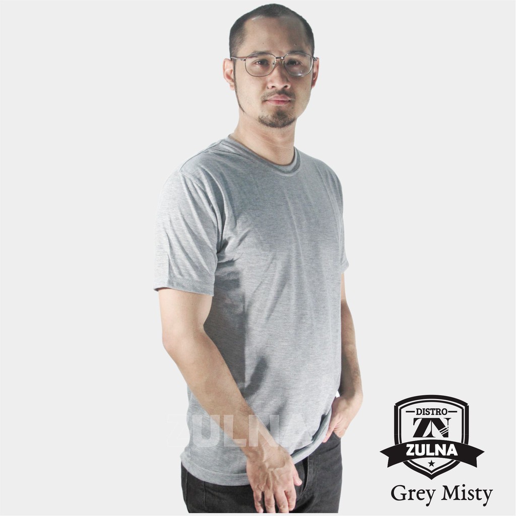  BAJU  KAOS  POLOS  GREY MISTY Abu misty KAOS  PENDEK COTTON 