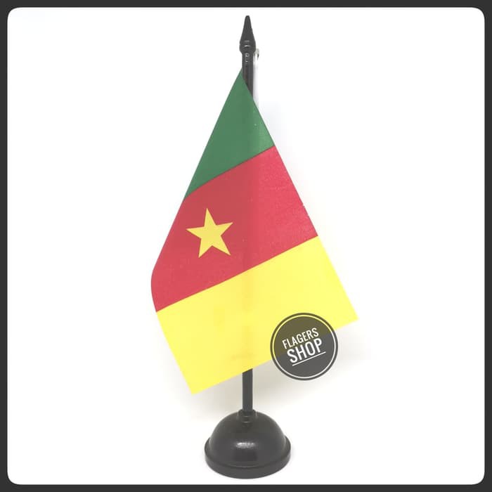 

Bendera Meja Kamerun/Cameroon + Tiang Kayu