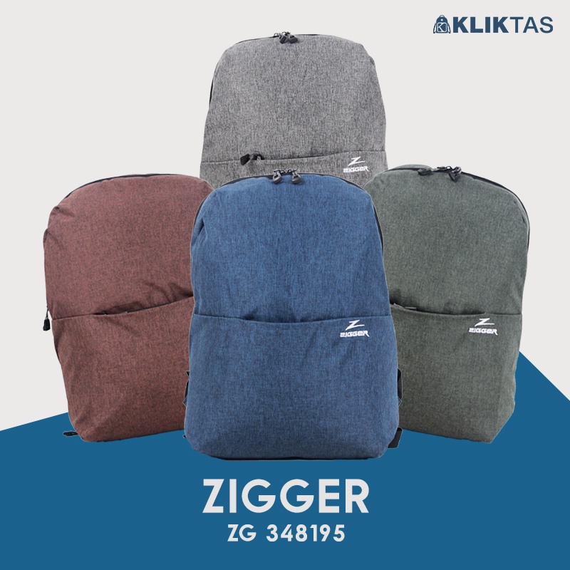 [KLIKTAS] Tas Ransel Laptop Unisex Zigger 348195 Backpack Kuliah Remaja Dewasa Pria Wanita Modis Fashion