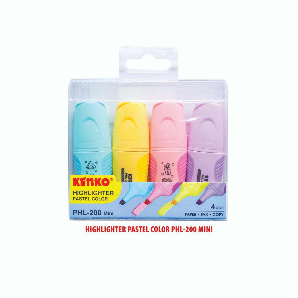 

Highlighter Mini Set Pastel Kenko PHL-200 isi 4