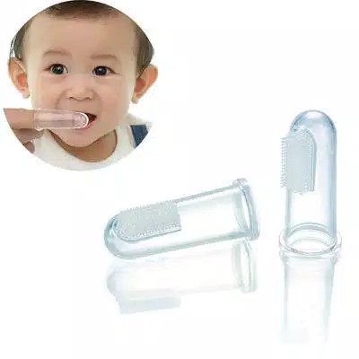 Sikat Gigi Bayi New Born 0-24 bulan Finger soft silicone toothbrush