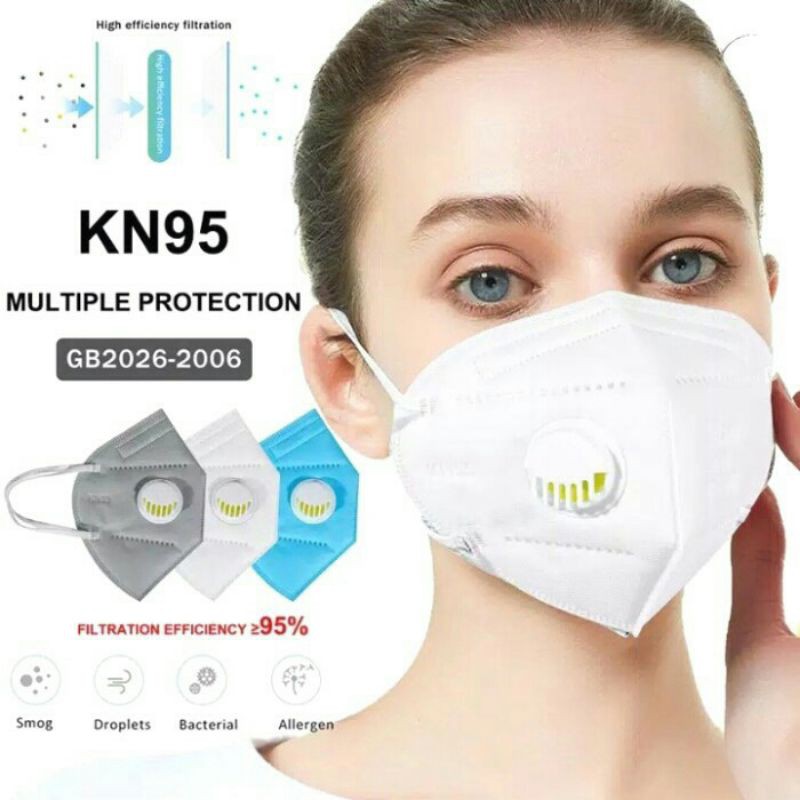MASKER KN95 KATUP MASKER RESPIRATOR FILTER 3D / MASKER MEDIS KN 95 5PLY