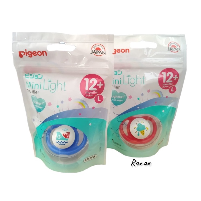 PIGEON Minilight Pacifier Boy Girl Empeng Bayi Size L- Empeng Bayi