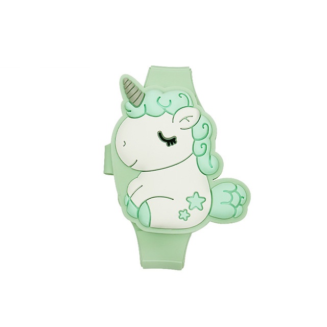 Jam Tangan Anak Desain Unicorn Dengan Lampu LED Bahan Silikon