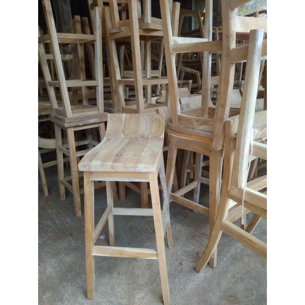 kursi bar kursi tinggi kursi bar jati non finishing