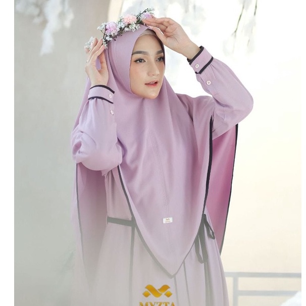SET GAMIS SYARI POLOS KENZA ORIGINAL BY MYZTA OFFICIAL INAYA COLLECTION EXCLUSIVE MAXI DRESS BAJU BU
