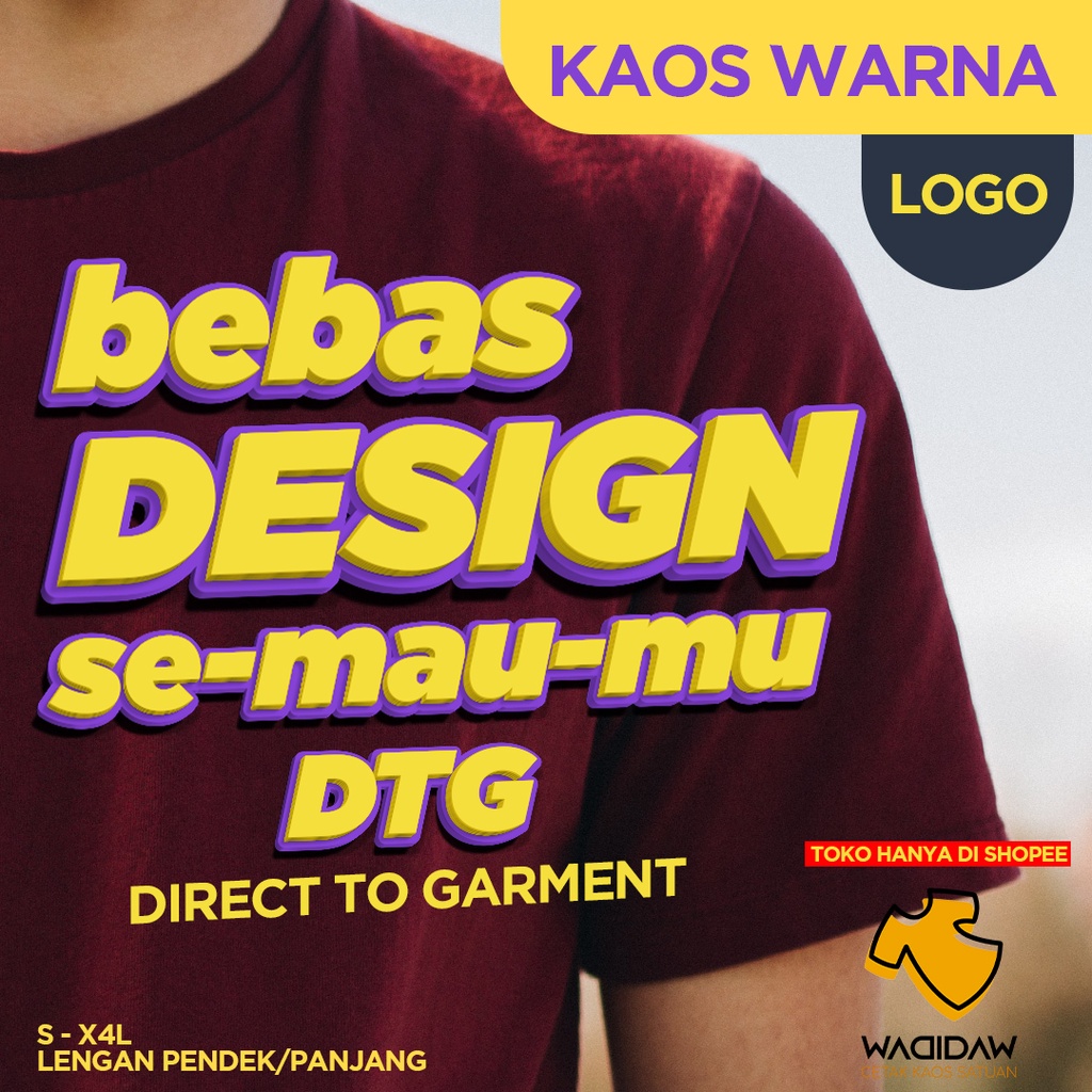 SABLON KAOS SATUAN PRINT DTF KAOS LOGO