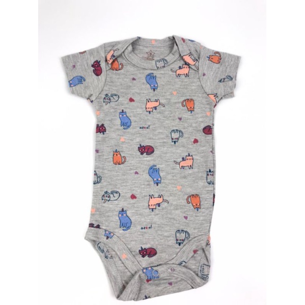 BABY K2 - Baby Bodysuit Tedmimak Isi 5 Pcs Motif Meow