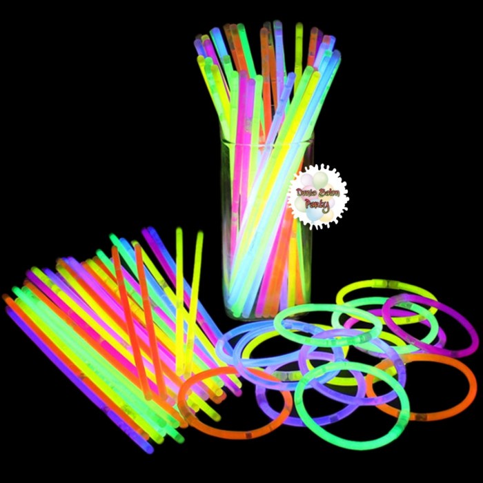 Glowing Stick / Glow Stik / Stick Gow In The Dark ( 100pcs )