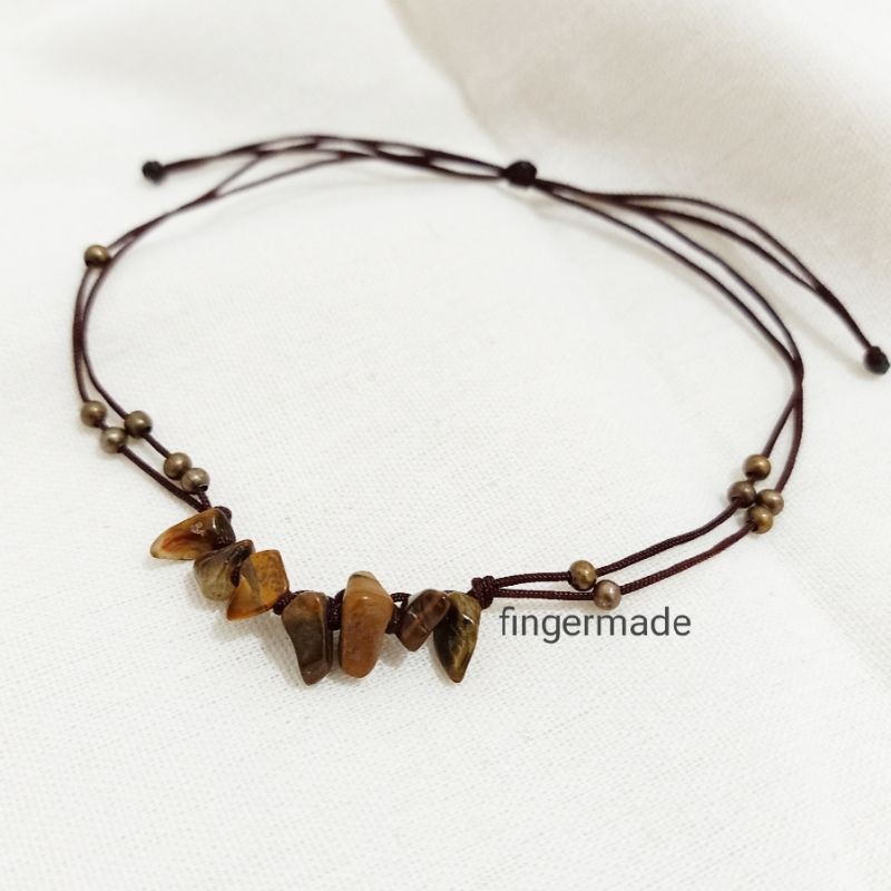 Fingermade Gelang Kaki Etnik Batu Kerikil