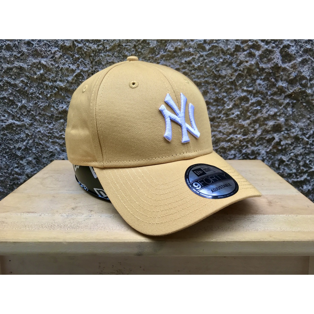 Topi New Era 9Forty New York Yankees League Essential Yellow/White Cap 100% Original Resmi