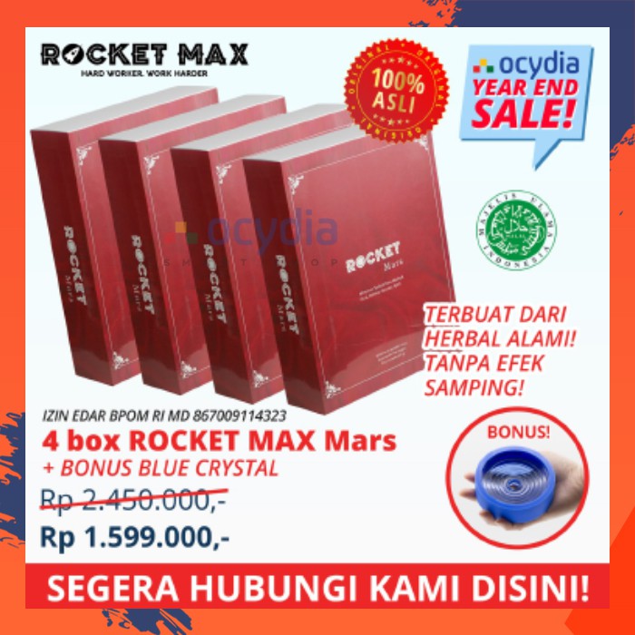 PROMO ROCKET MAX 4 BOX - SUPLEMEN STAMINA PRIA - SOLUSI TAHAN LAMA