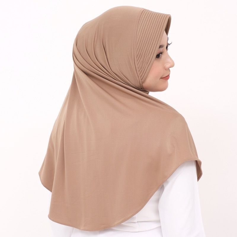 Hijab Bergo Hamidah Bergo Oval Jersey premium Harian PD70 PB70