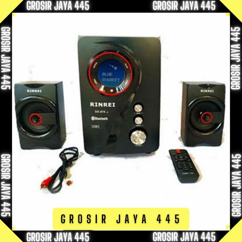 Speaker Aktif RINREI SR 878 N Audio Multimedia 2.1 Bluetooth - USB - SD Card - Radio - Remote