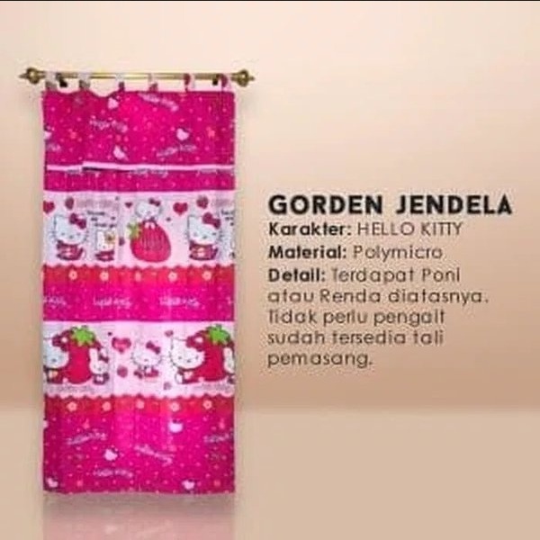 Gorden PIntu / Hordeng Pintu Motif Karakter Kartun