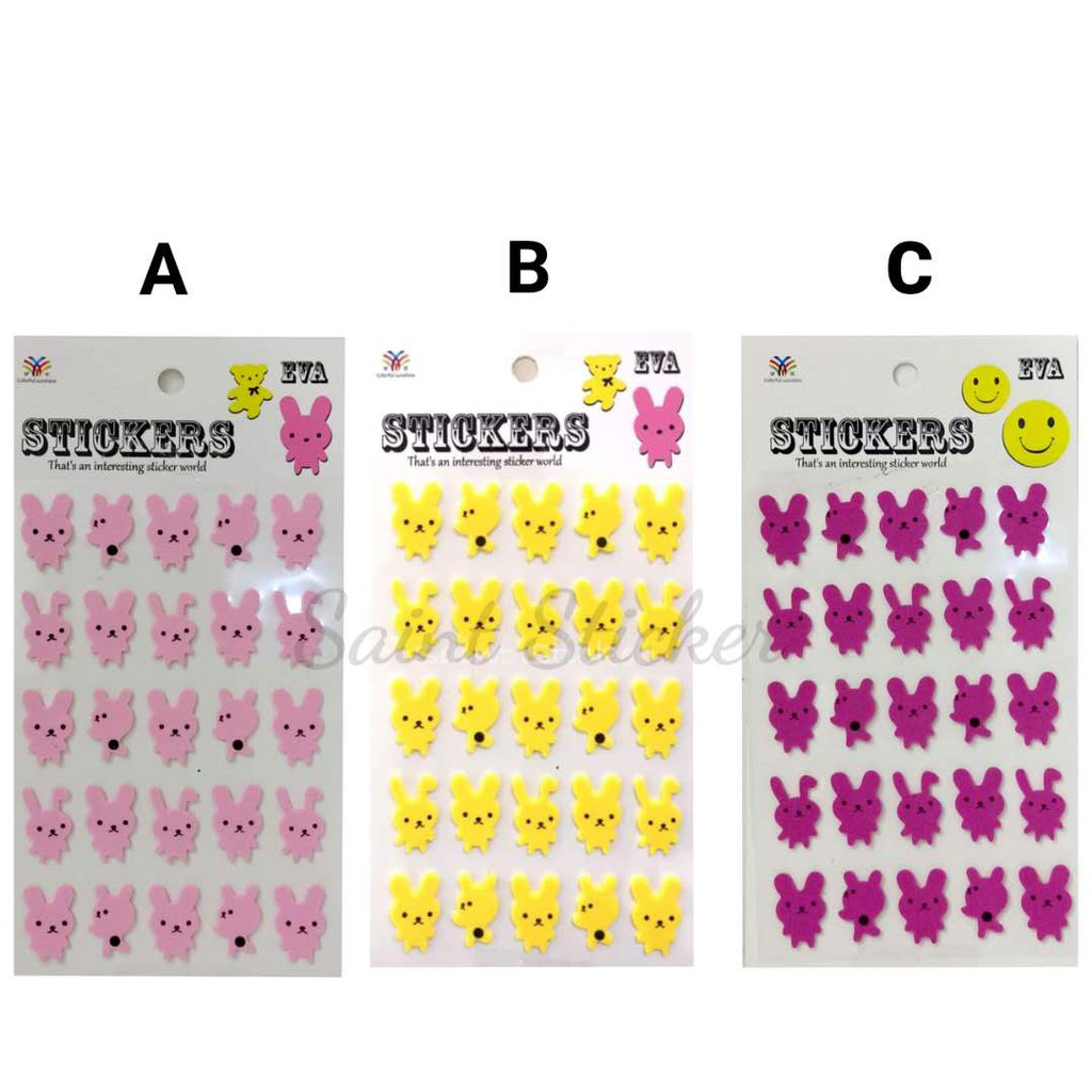 

Gambar Tempel Sponge Sticker Stiker Spons Anak Timbul Karakter Kelinci Rabbit