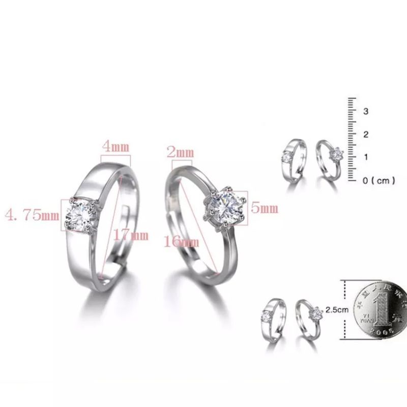 Cincin Couple Sterling silver KS-A01 premium anti karat