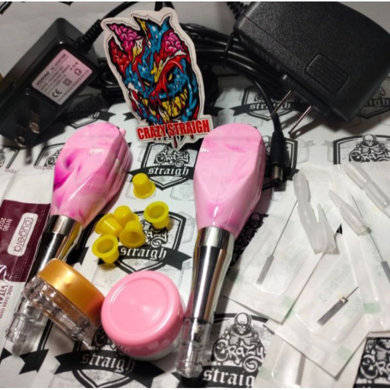 Fulset mesin alat OMBRE Sulam alis bibir tingal pakai ORIGINAL tato sudah beserta jarum dan anestesi