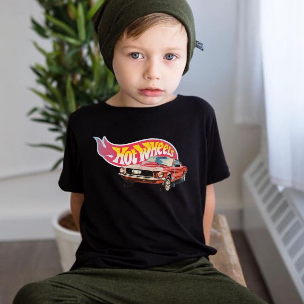 Clothing May - Kaos Hot Wheels Karakter Kaos Anak Koas Anak Karater Distro Kekinin T Shirt Tshirt T-Shirt Premium Murah