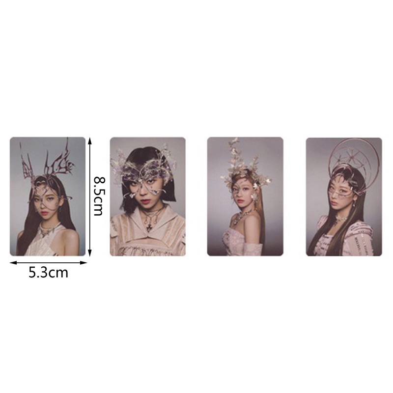 4pcs / SET Kartu LOMO Foto KPOP Album Savage Untuk Koleksi Penggemar