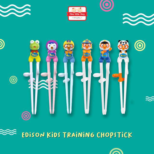 Edison Training Chopstick ( Edison Chopstick ) / Pororo / Petty / Crong / Owl  Rabbit / Lion