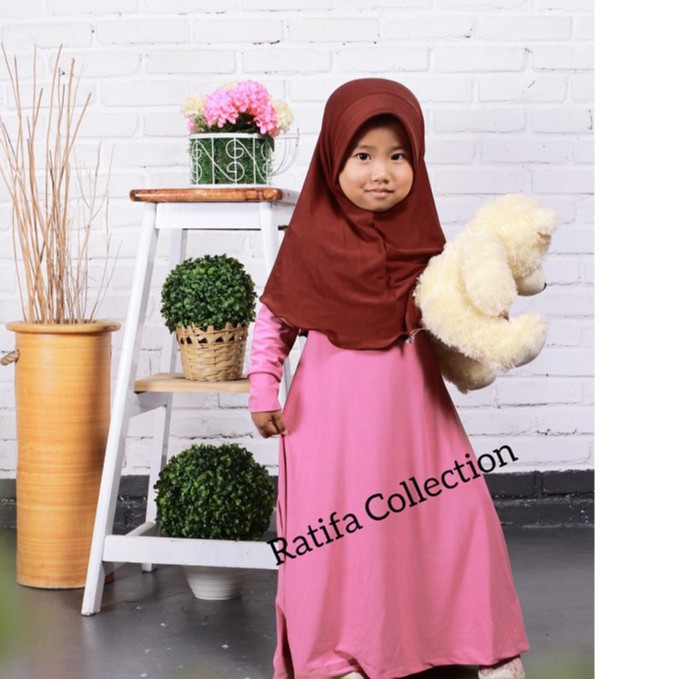 Gamis Anak Perempuan Usia7-8 Tahun,Matt jersey super tebal grade A.Rratifa collection.