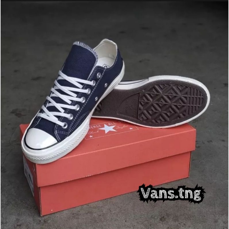 Sepatu Converse 70s Ox Navy Hight Premium Hight Quality /Sepatu Converse Biru Navy Low / Converse Navy terlaris