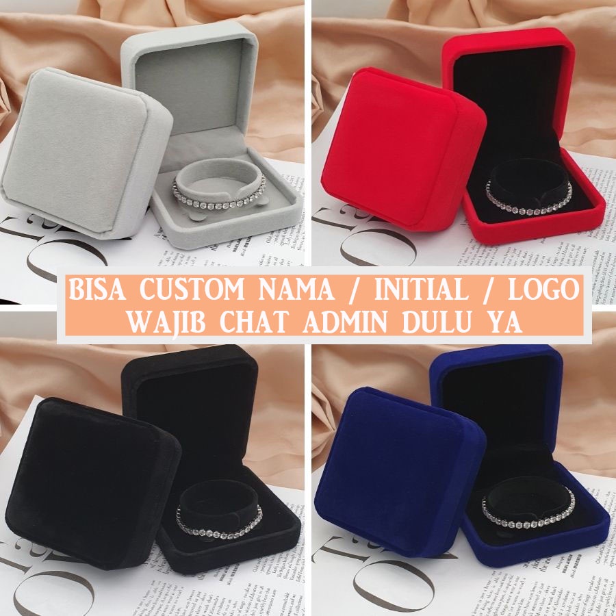 [YH] Kotak Gelang Bludru / Tempat Gelang Velvet Lamaran / Nikah / Seserahan Perhiasan