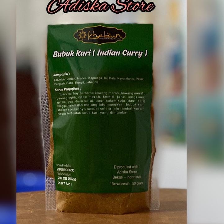 

[KODE PRODUK T0LTR9693] Bubuk Kari (Indian Curry) / Kare Khabun 50 gr