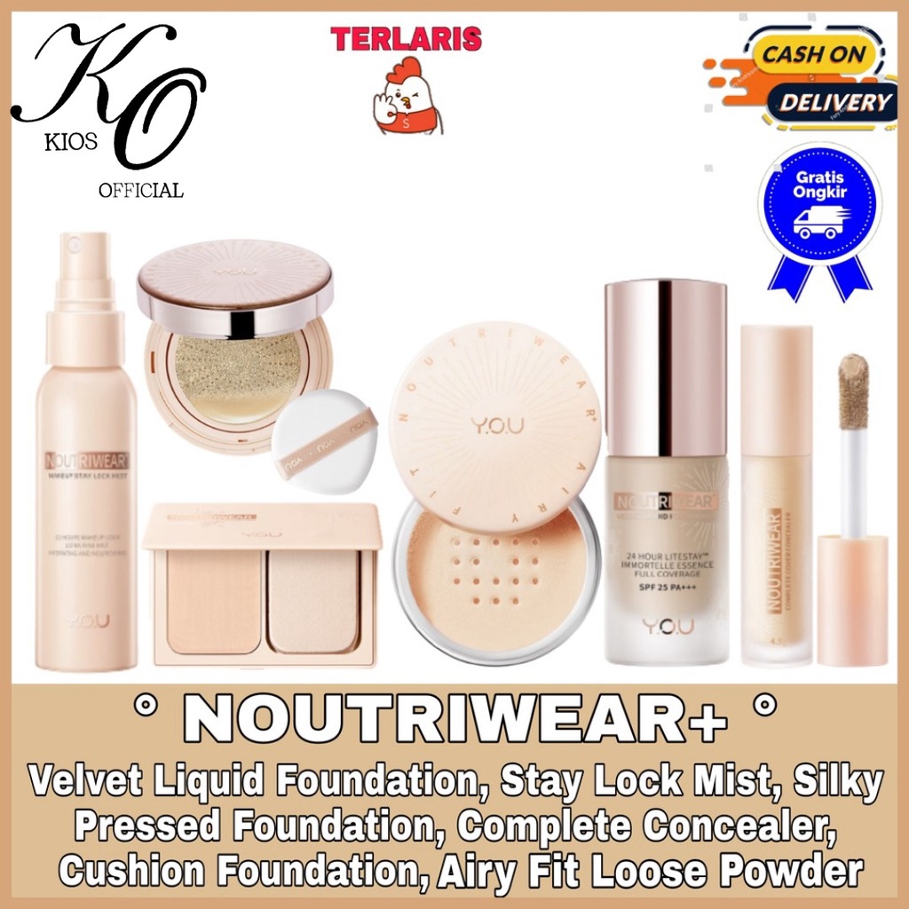 You Noutriwear+ Velvet Liquid Foundation/Stay Lock Mist/Silky Pressed Foundation/Complete Concealer/Flawless Cushion Foundation/Airy Loose Poewder