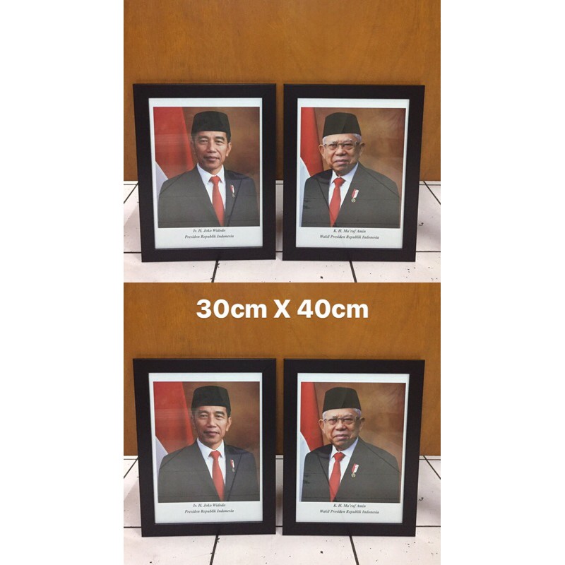 bingkai presiden wakil foto Frame hitam dop 30x40cm
