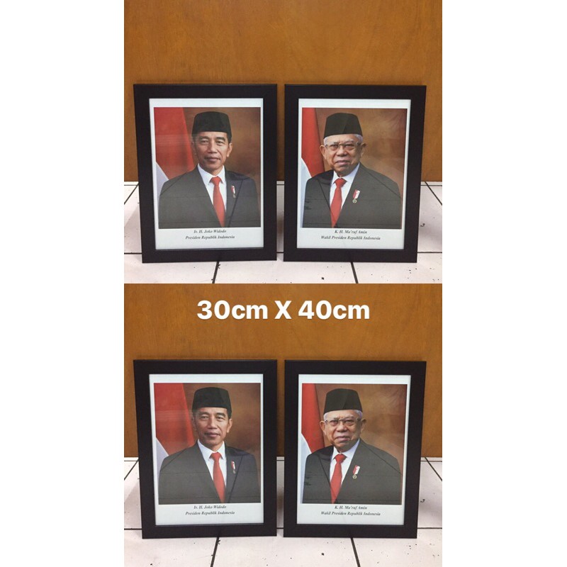 bingkai presiden wakil foto Frame hitam dop 30x40cm