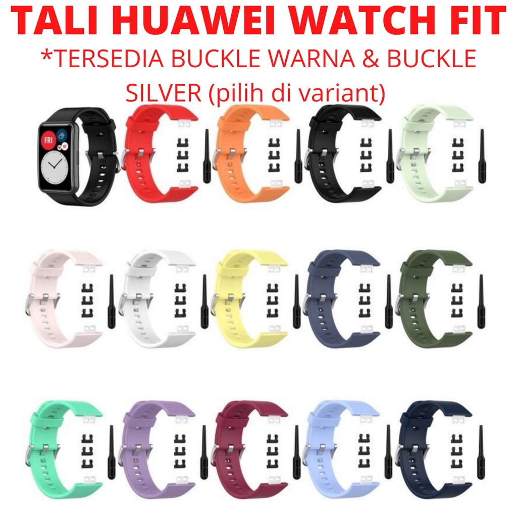 Silicon Huawei Watch Fit Strap Tali Jam Rubber Strap Karet D18 Silikon