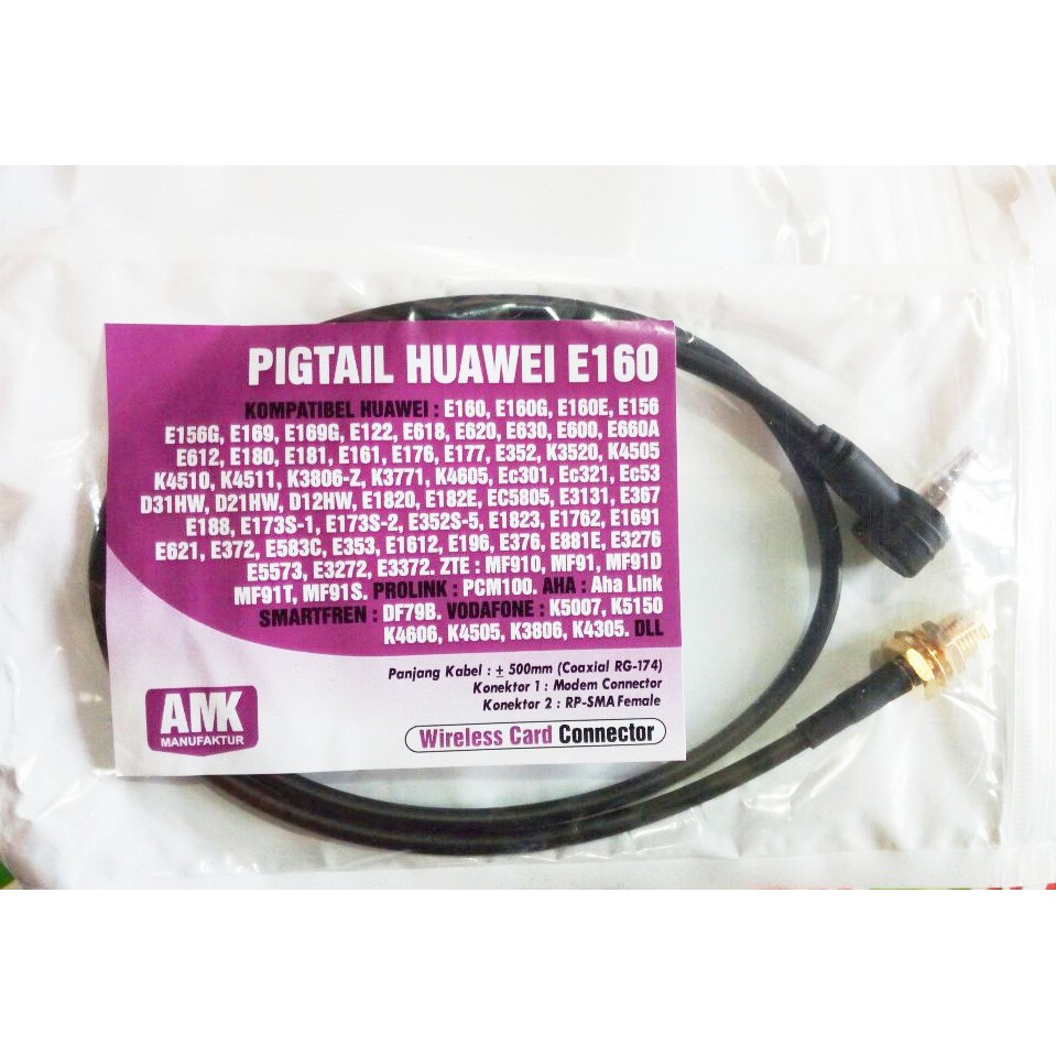 Pigtail Untuk Modem Vodafone : K5007 dan Huawei E3272, E3372, K4606, K4505, K3806, K4305 DLL