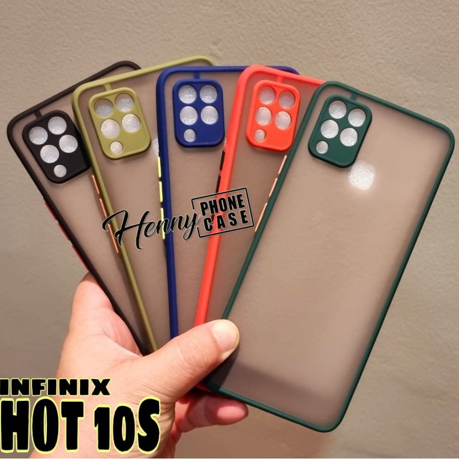INFINIX HOT 10S Hard Soft Case Doff Frosted Warna Camera Protection