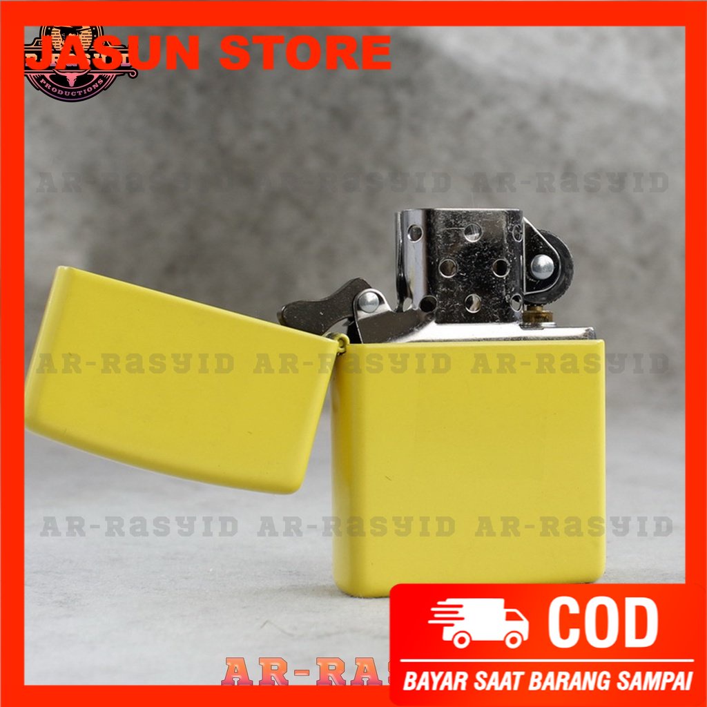 BISA COD! Korek Api Minyak Zippo Matte Yellow Kuning Polos 24839