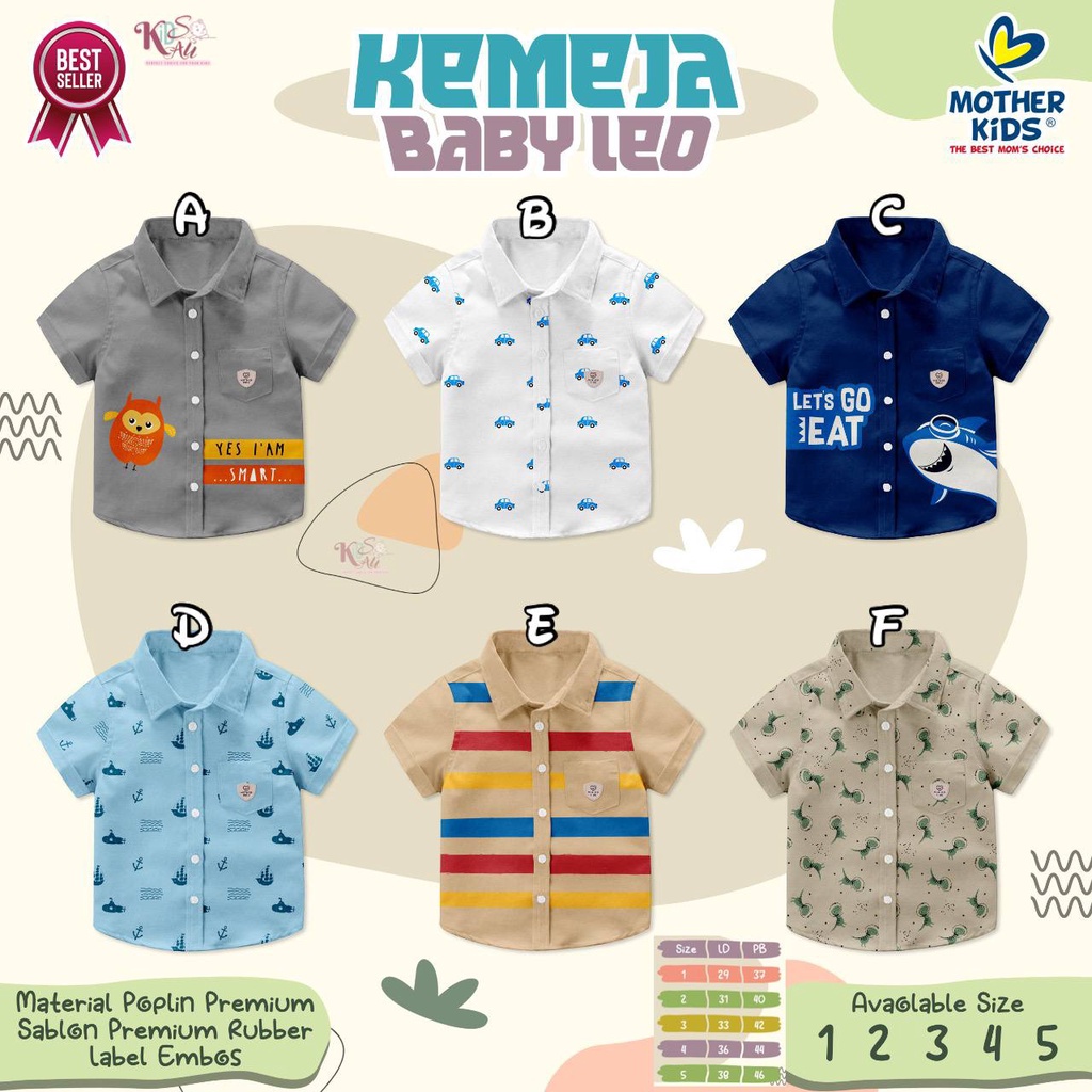 Kemeja Poplin Baby Leo by Mother Kids