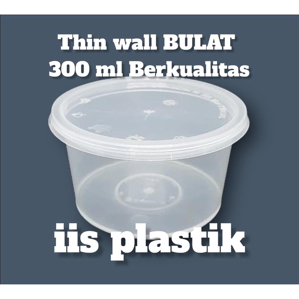 thinwall bulat 200 ml, 300 ml, 400 ml, 450 ml dan 500 ml isi 25 pcs perRoll