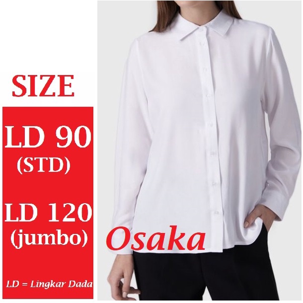 Baju Lengan Panjang Blouse Kemeja Wanita All Size STD dan JUMBO Pakaian Wanita Atasan Wanita Lengan panjang Baju kerja kantor blus