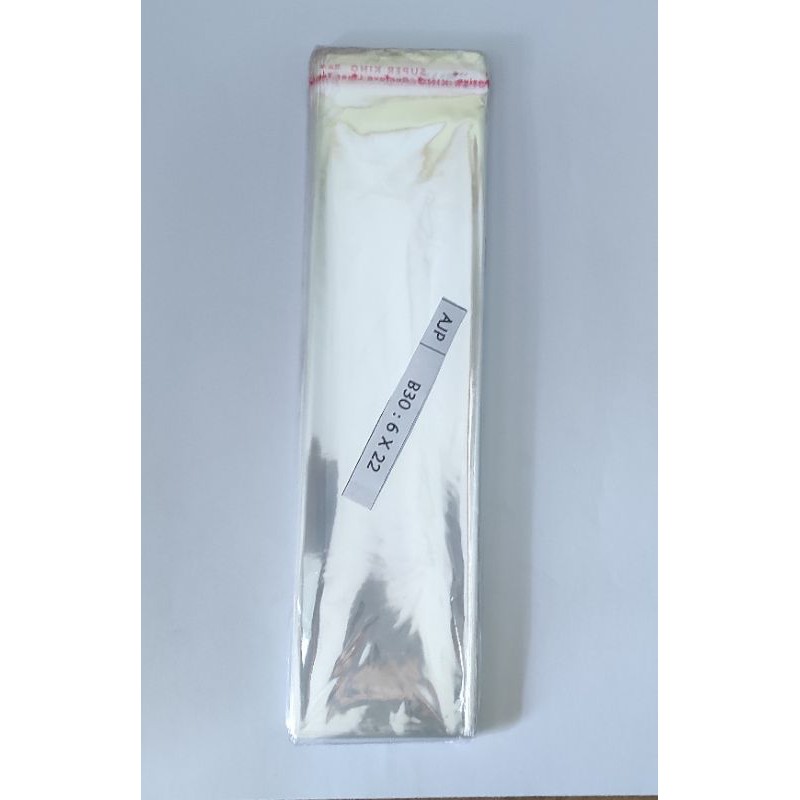 

PLASTIK OPP Ukuran 6 x 22 cm