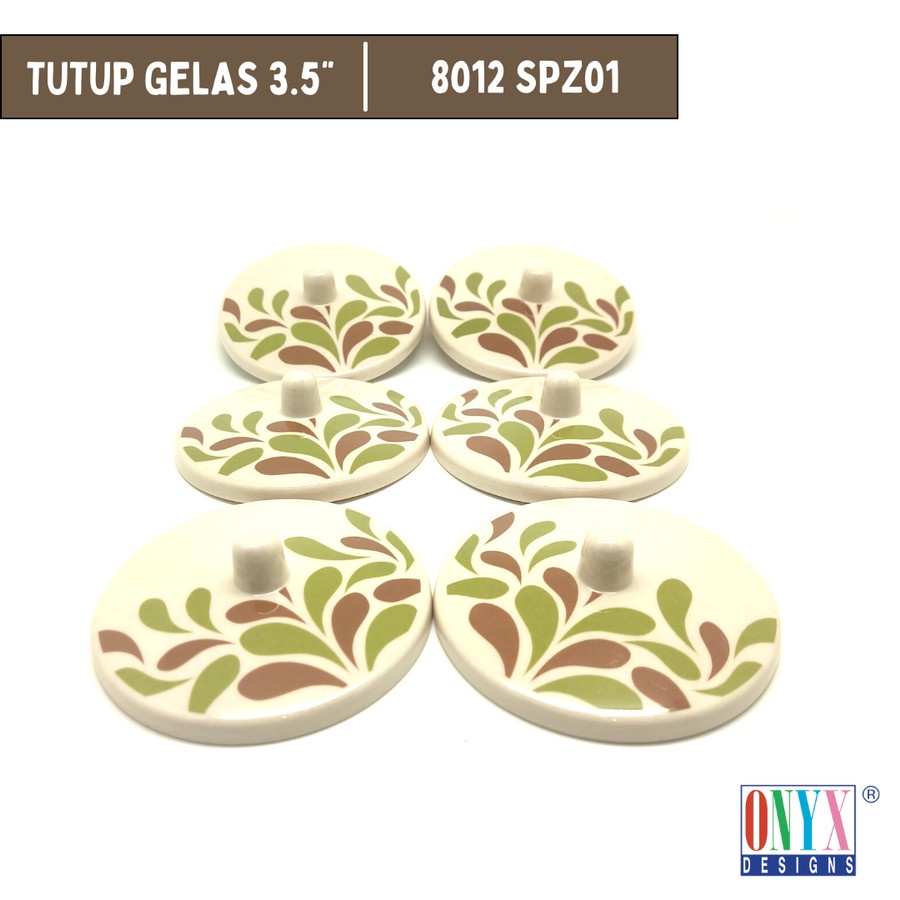 tutup gelas onyx 8012 - tutup gelas melamin onyx - tutup gelas motif