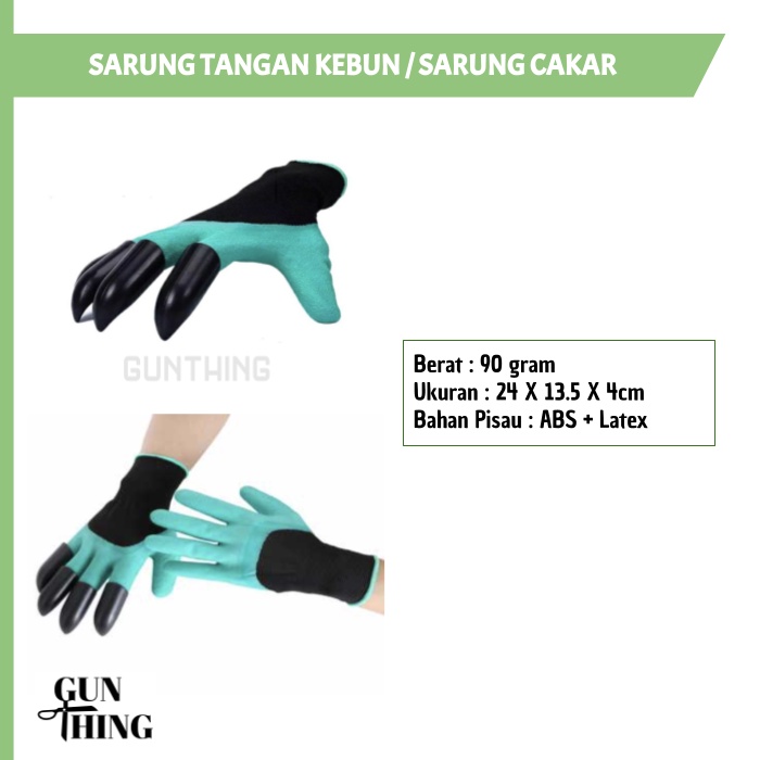 Sarung tangan kebun taman/ Sarung tangan cakar berkebun Antislip / Garden Genie Gloves