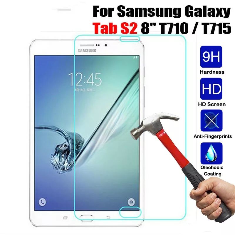 Tempered Glass Samsung Galaxy Tab S2 8.0 T710 T713 T715 T715Y T719 T719N T719Y Antigores Screen Guard protector TG Bening High Quality Pelindung Layar kaca antiblue blue light