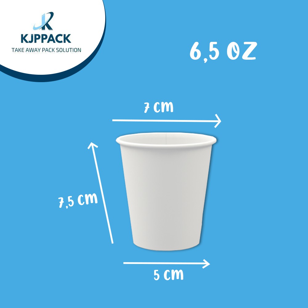 Paper Cup 195 Ml 6 5 Oz Hot Cup Paper 195 Ml Qty 100pcs Shopee Indonesia